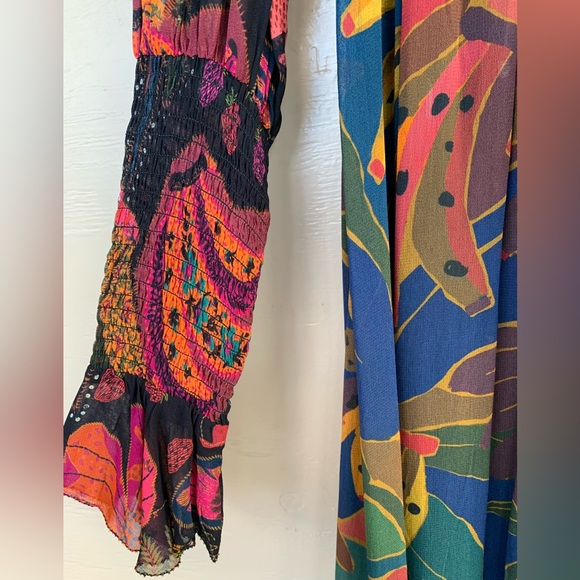 FARM RIO Mixed Leopards Jungle Long Sleeve Midi Dress (NWT) - Picture 11 of 16